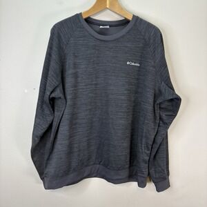 Columbia Men's Sz XXL Dark Gray Heather‎ Lakefront Trail Crew Sweatshirt Omni